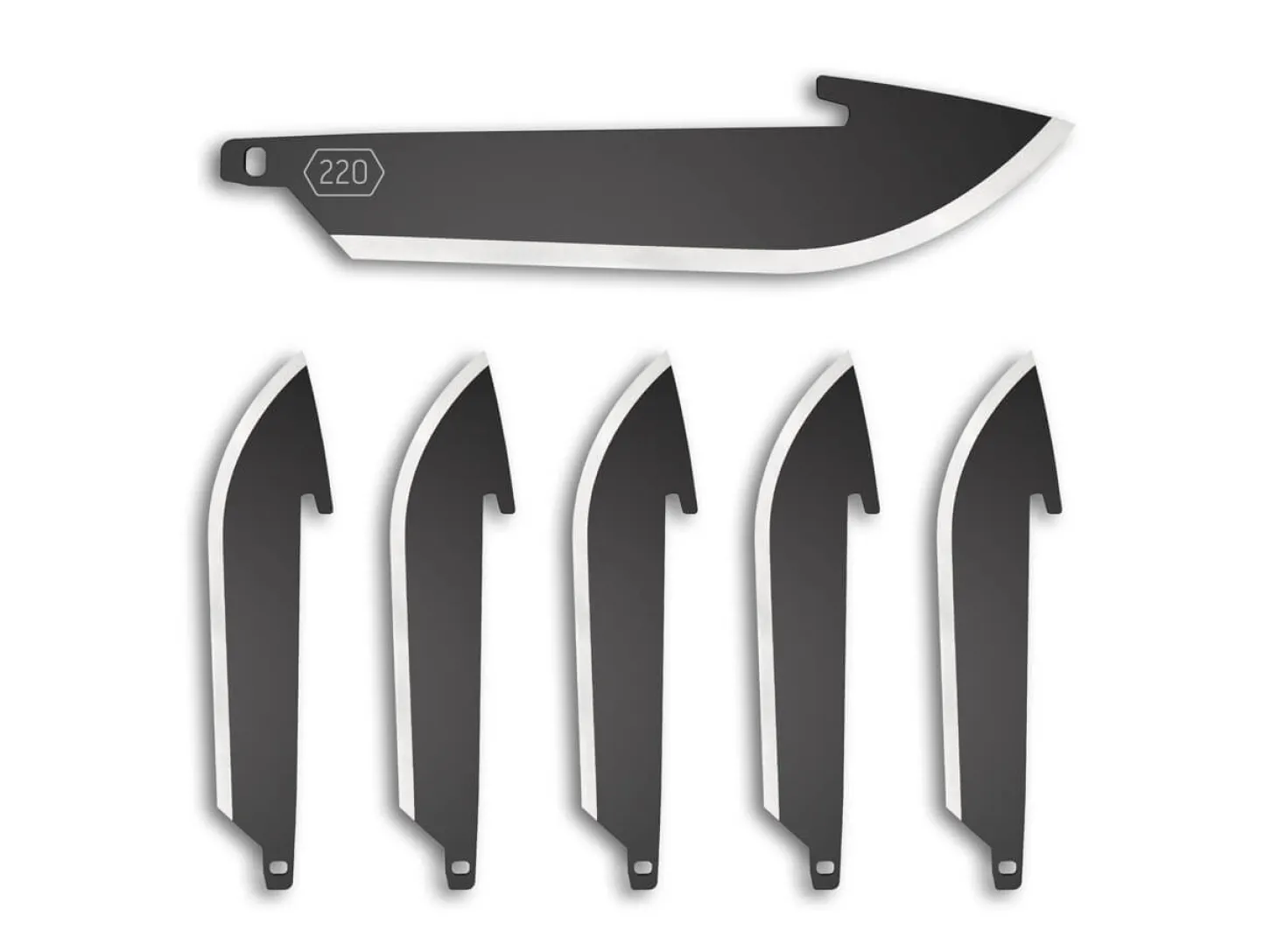 2.2" Drop Point Replacement Blades 6-Pack Black Oxide