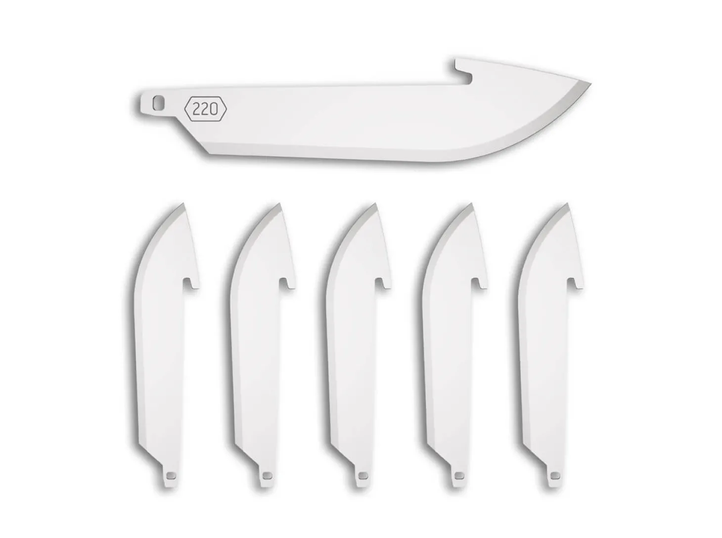 2.2" Drop Point Replacement Blades 6-Pack