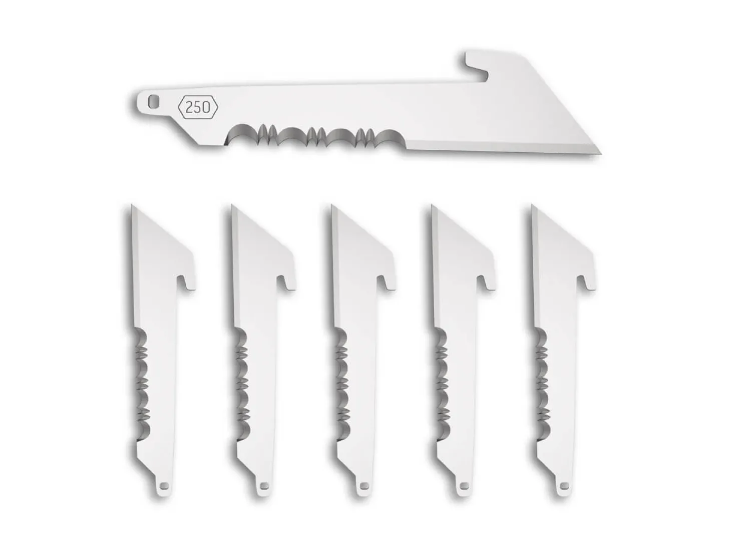 2.5" Serrated Utility Replacement Blades 6-Pack