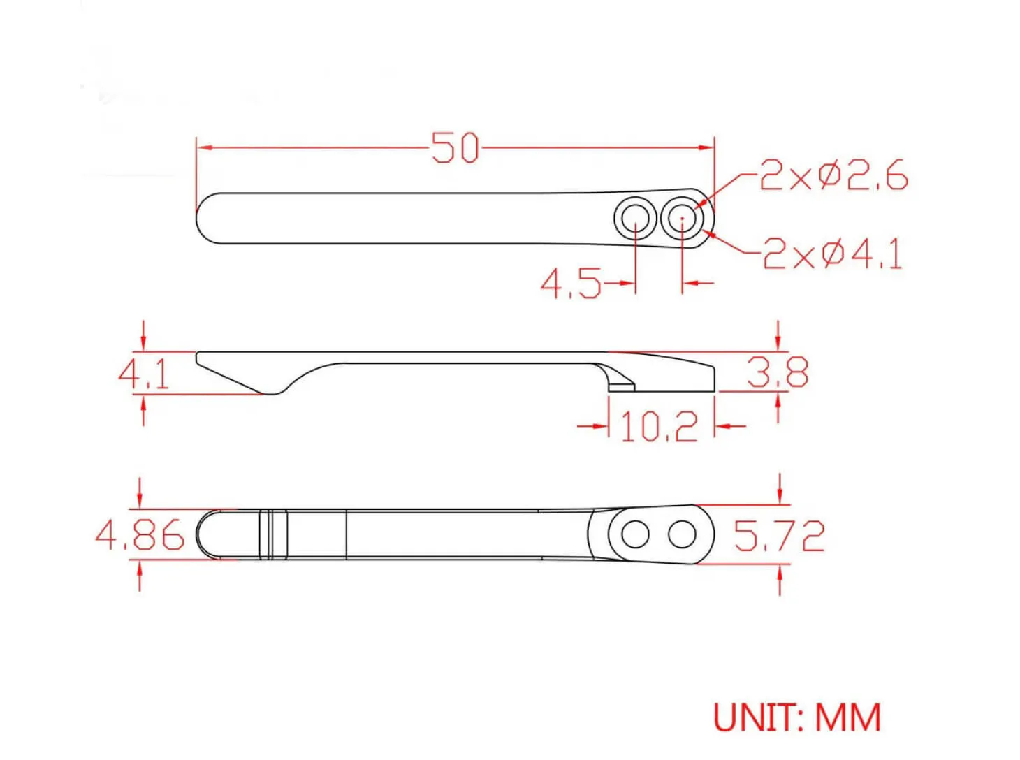 Black Titanium Clip T001B