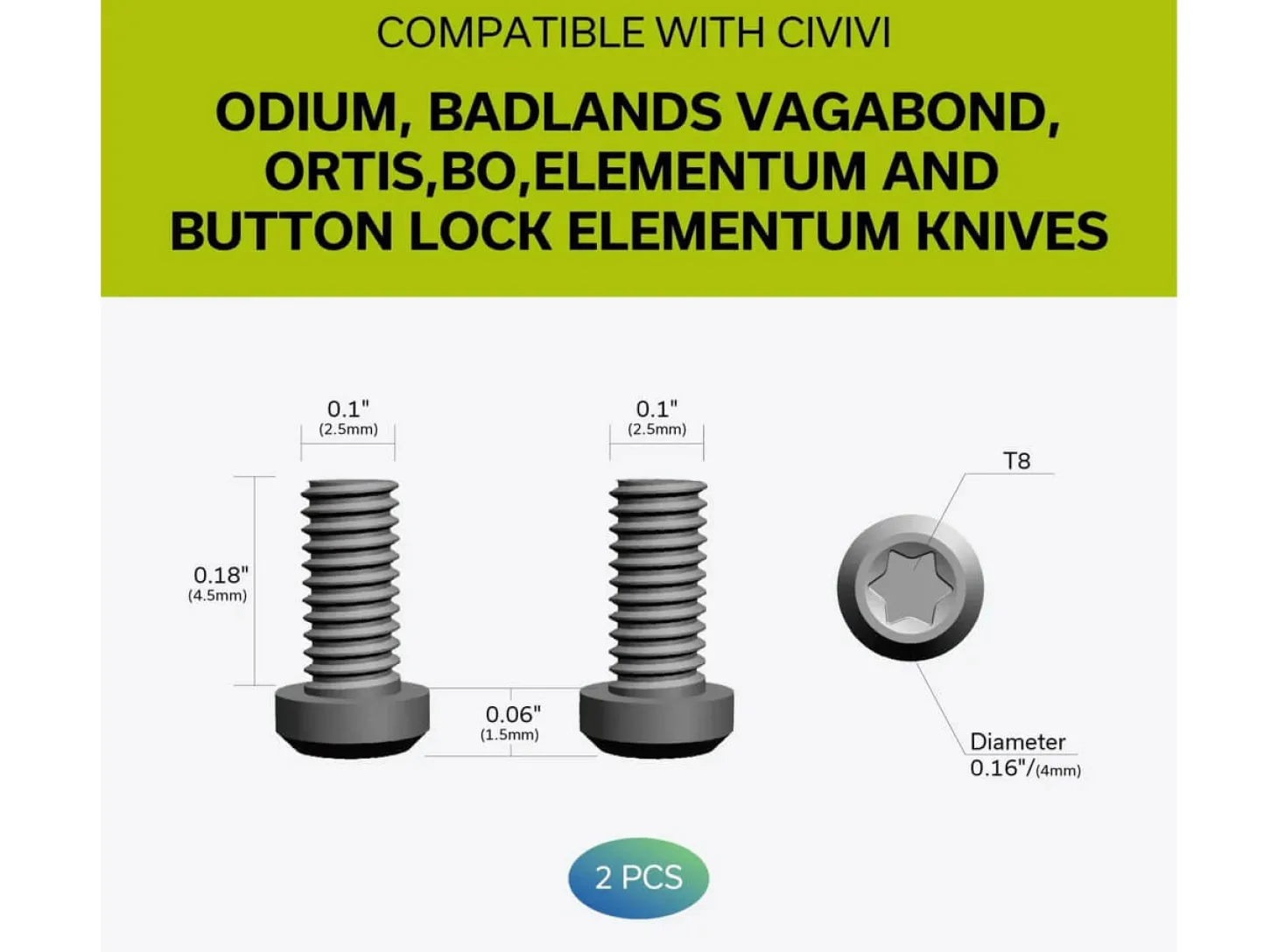 Black Titanium Clip T001B