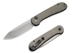 Button Lock Elementum Micarta Dark Green