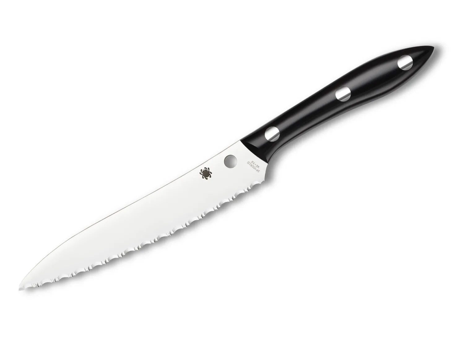 Chefmesser Black Corian Serrated
