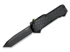 Compound OTF Automatic 3.5 Tanto G10 Solid Black PVD