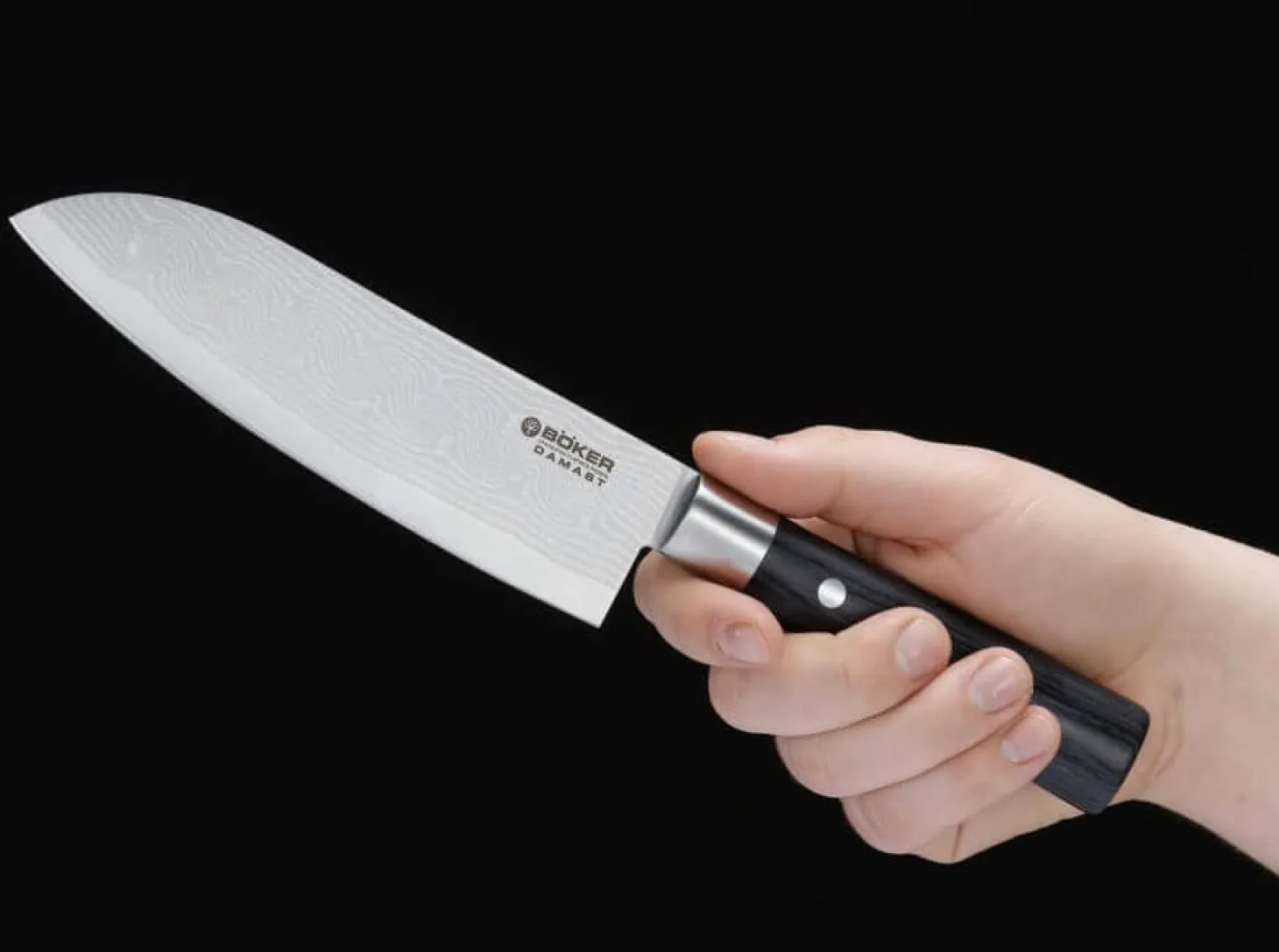 Damast Black Santoku