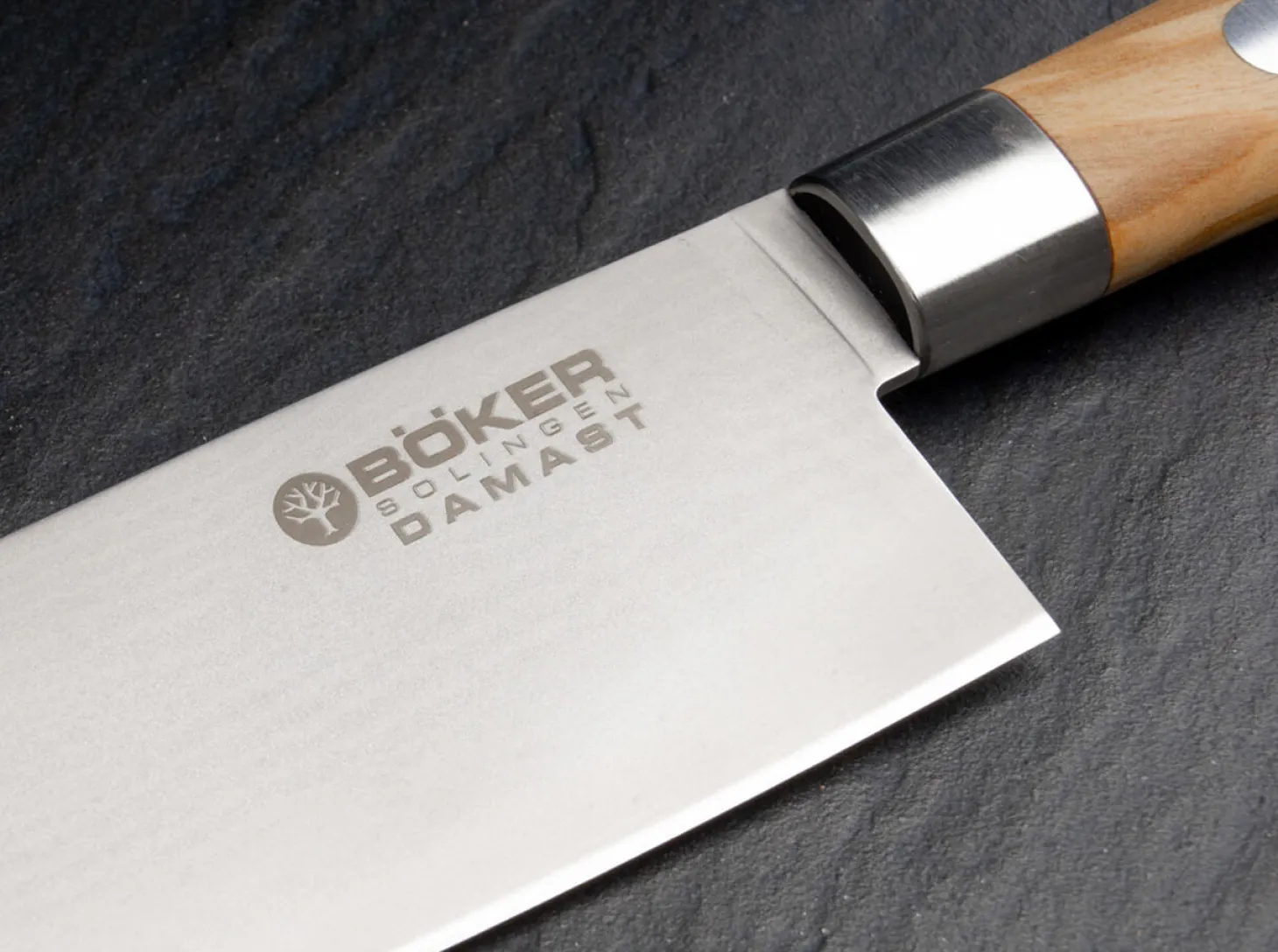 Damast Olive Chefmesser Klein