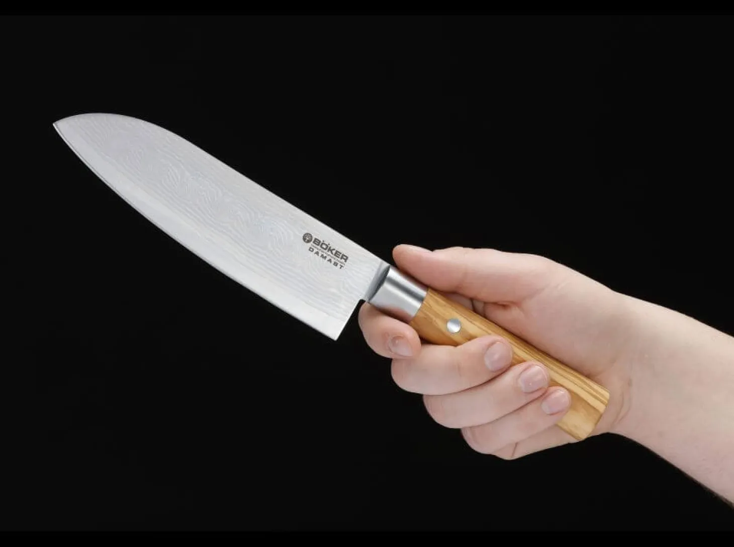 Damast Olive Santoku