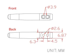Four Flamed Titanium Clips T002C