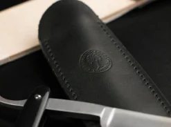 Leder-Stecketui Schwarz