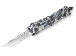 Medium CTK-1 Cerakote Blue Cobra Skin Drop Serrated