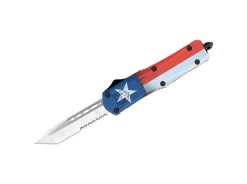 Medium FS-3 Cerakote Texas Flag Tanto Serrated