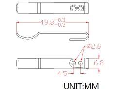 Plain Stainless Steel Clip CA-07B