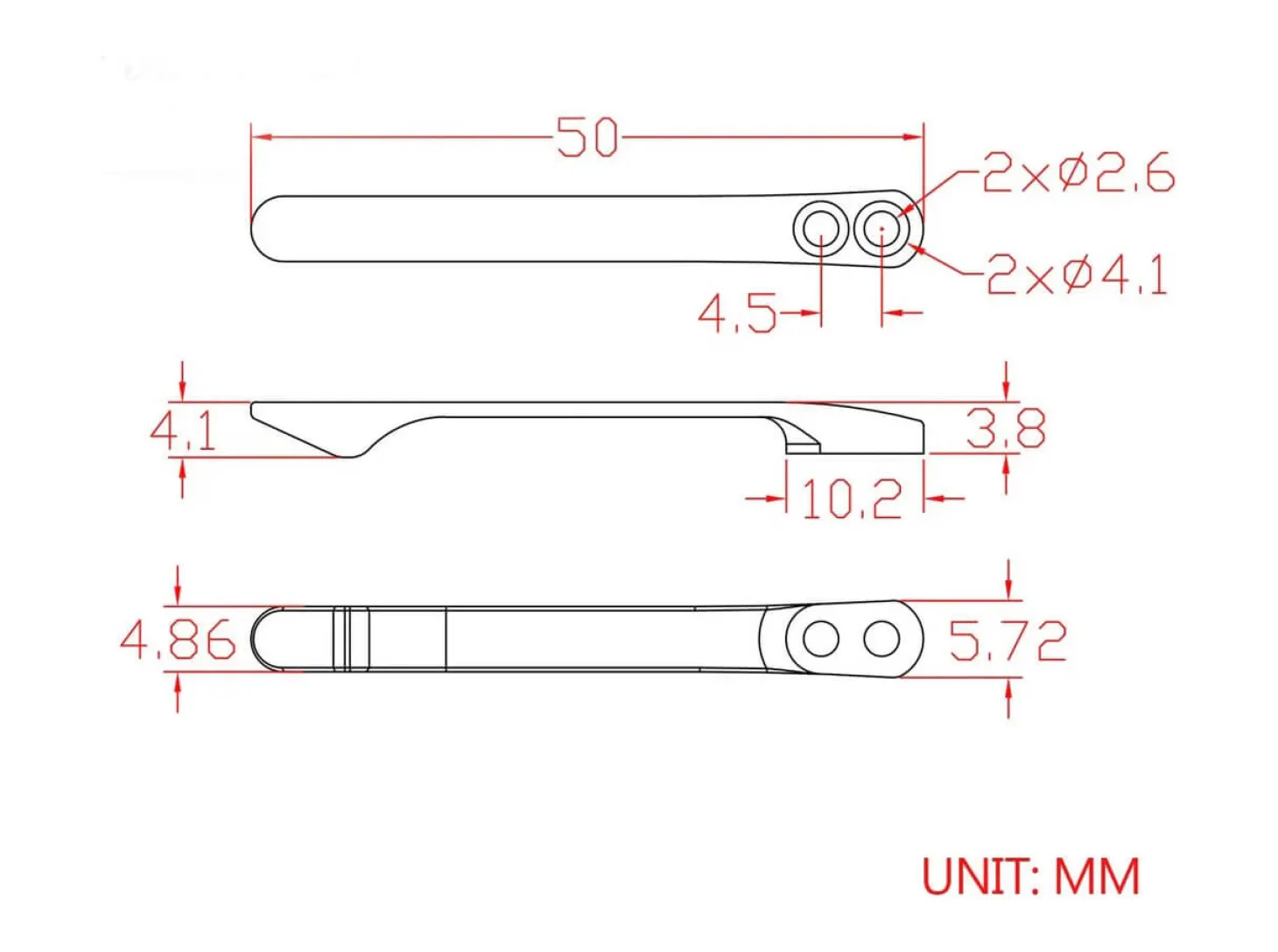 Plain Titanium Clip T001C