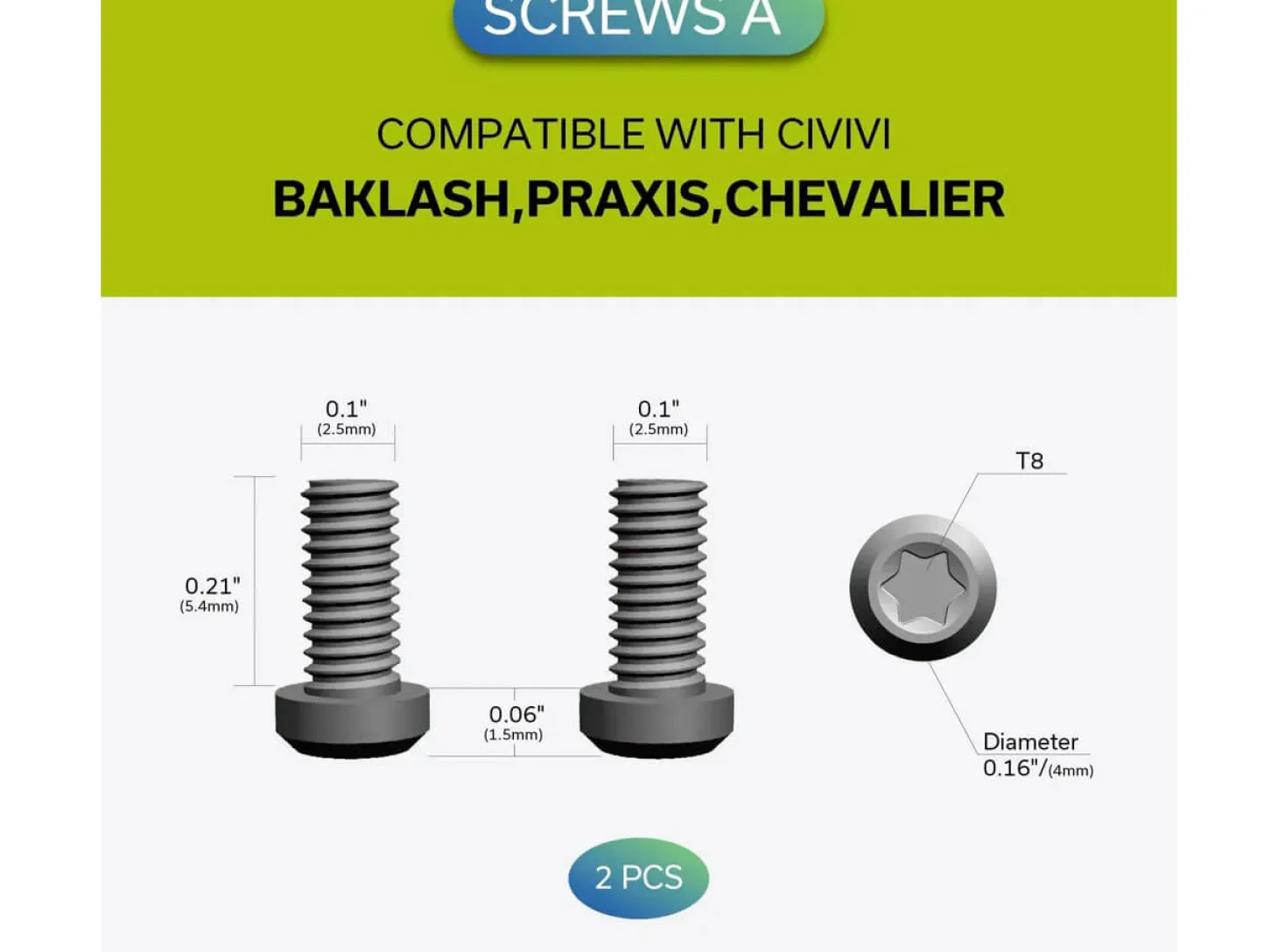 Plain Titanium Clip T001C