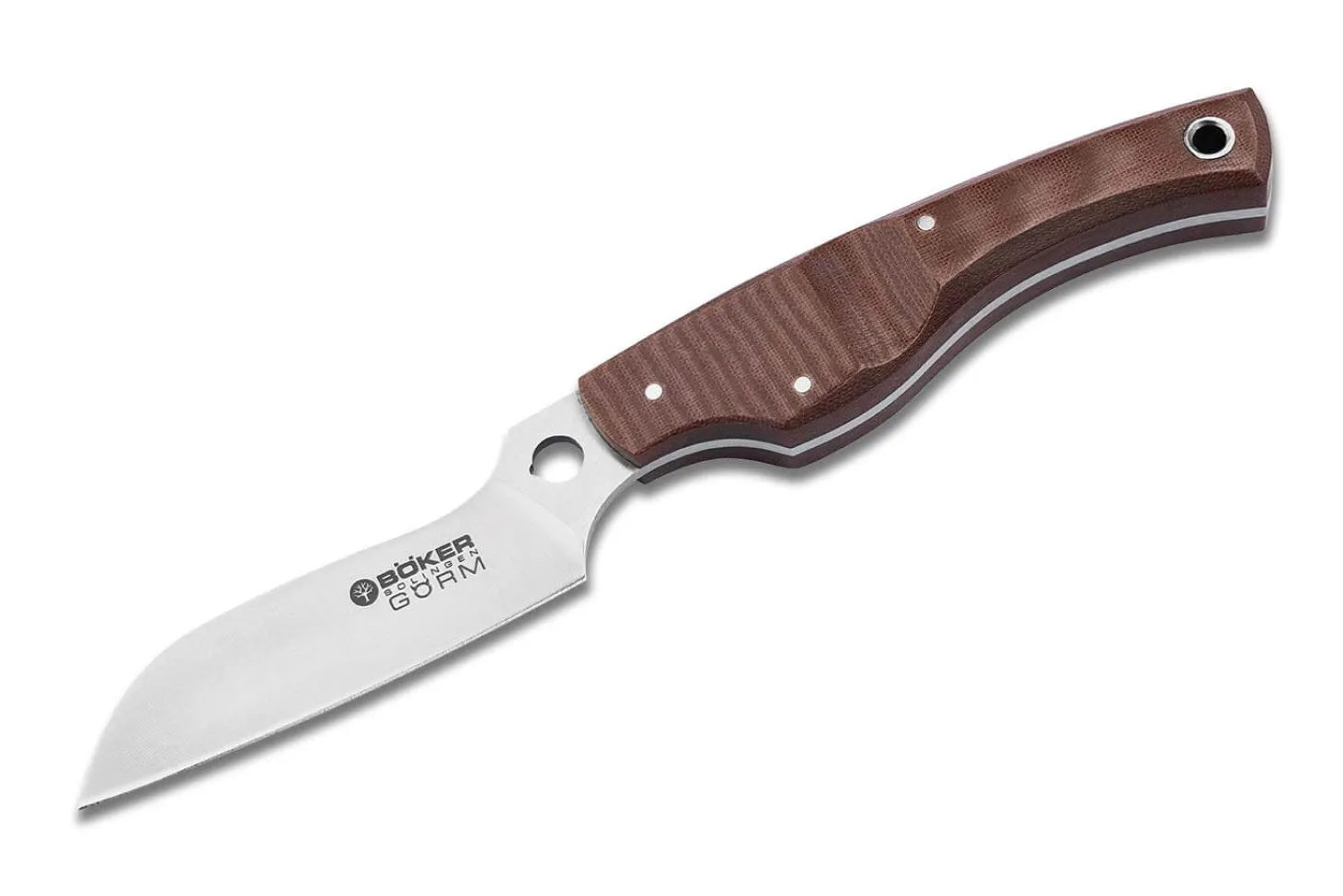 Schälmesser Micarta Braun