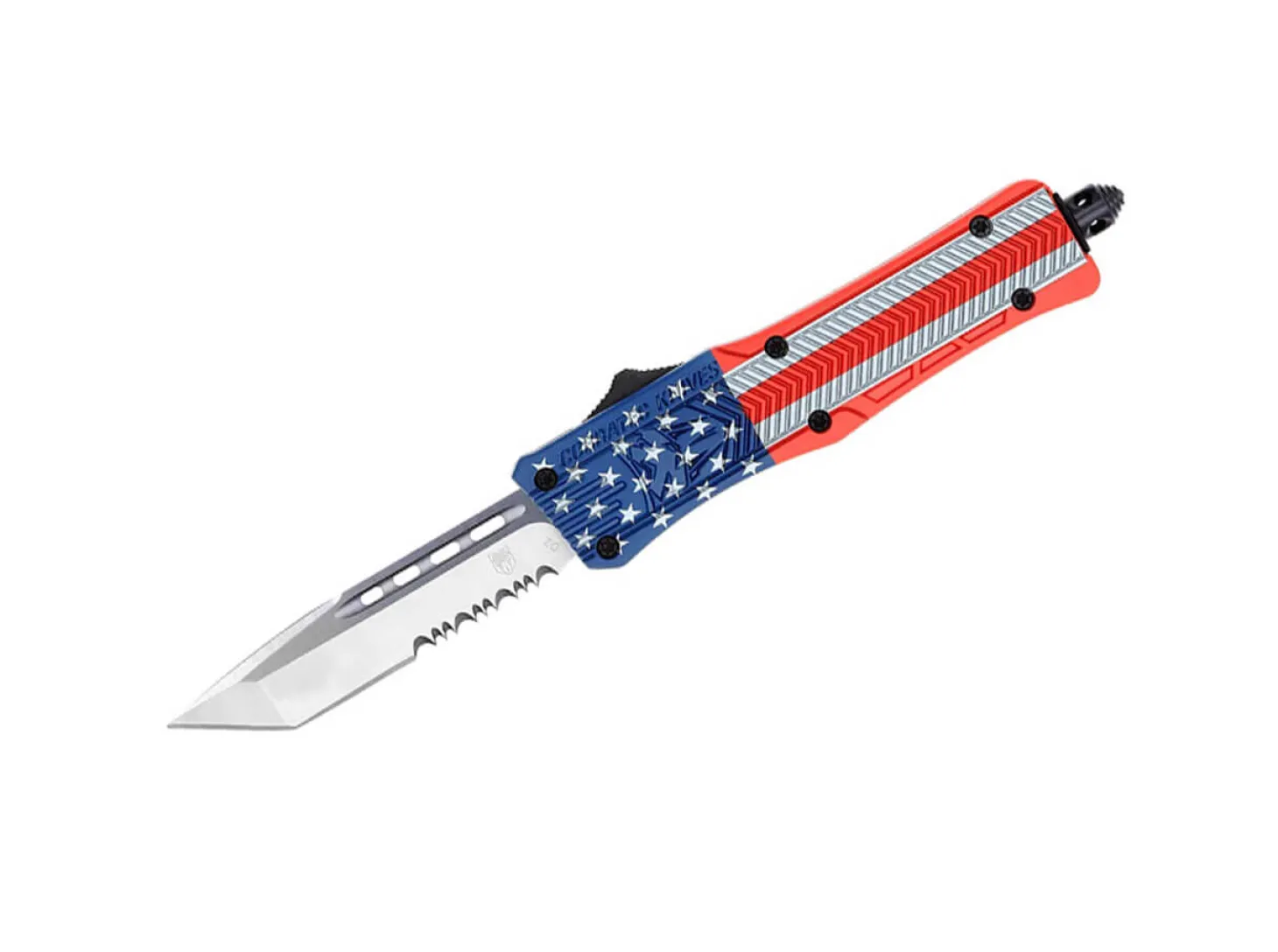 Small CTK-1 Cerakote American Flag Tanto Serrated
