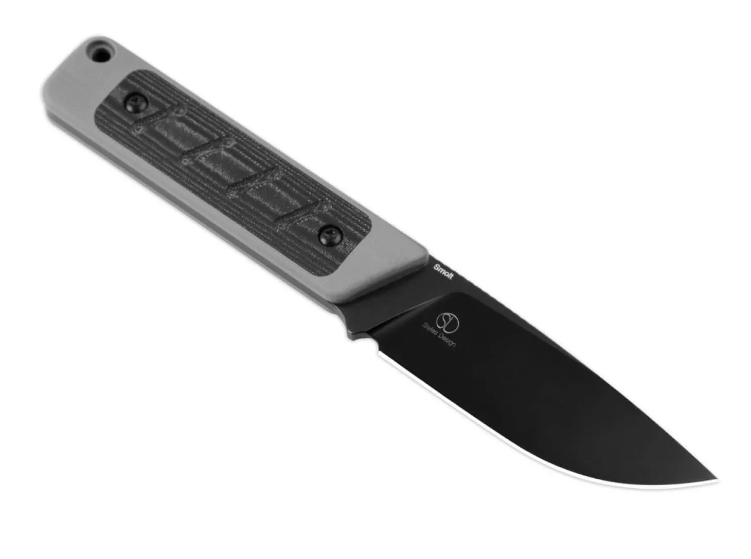 Smolt G10 Grey Micarta Black