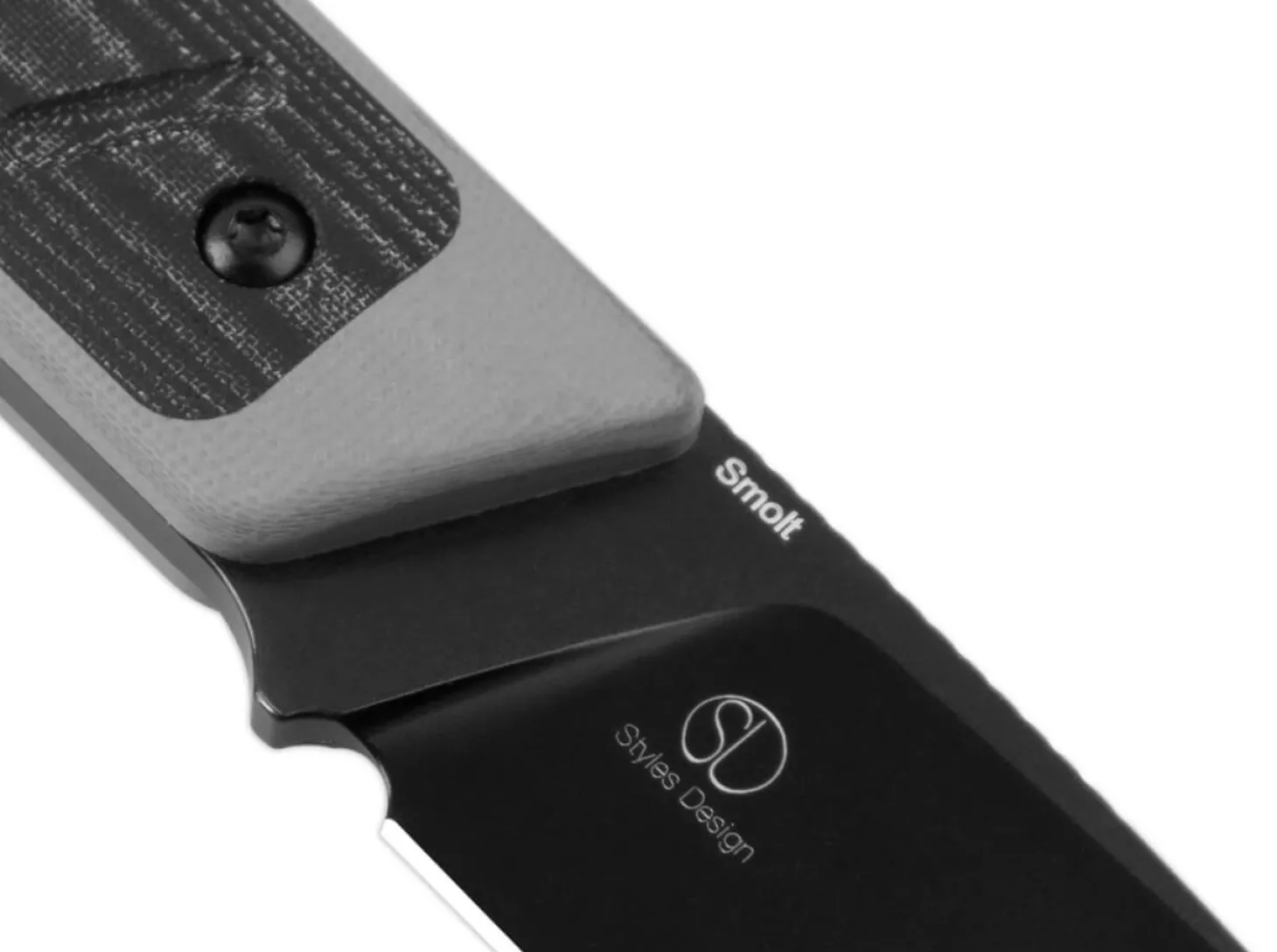 Smolt G10 Grey Micarta Black