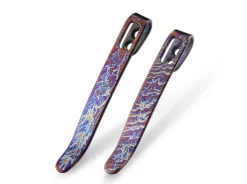Two Flamed Titanium Clips T002A