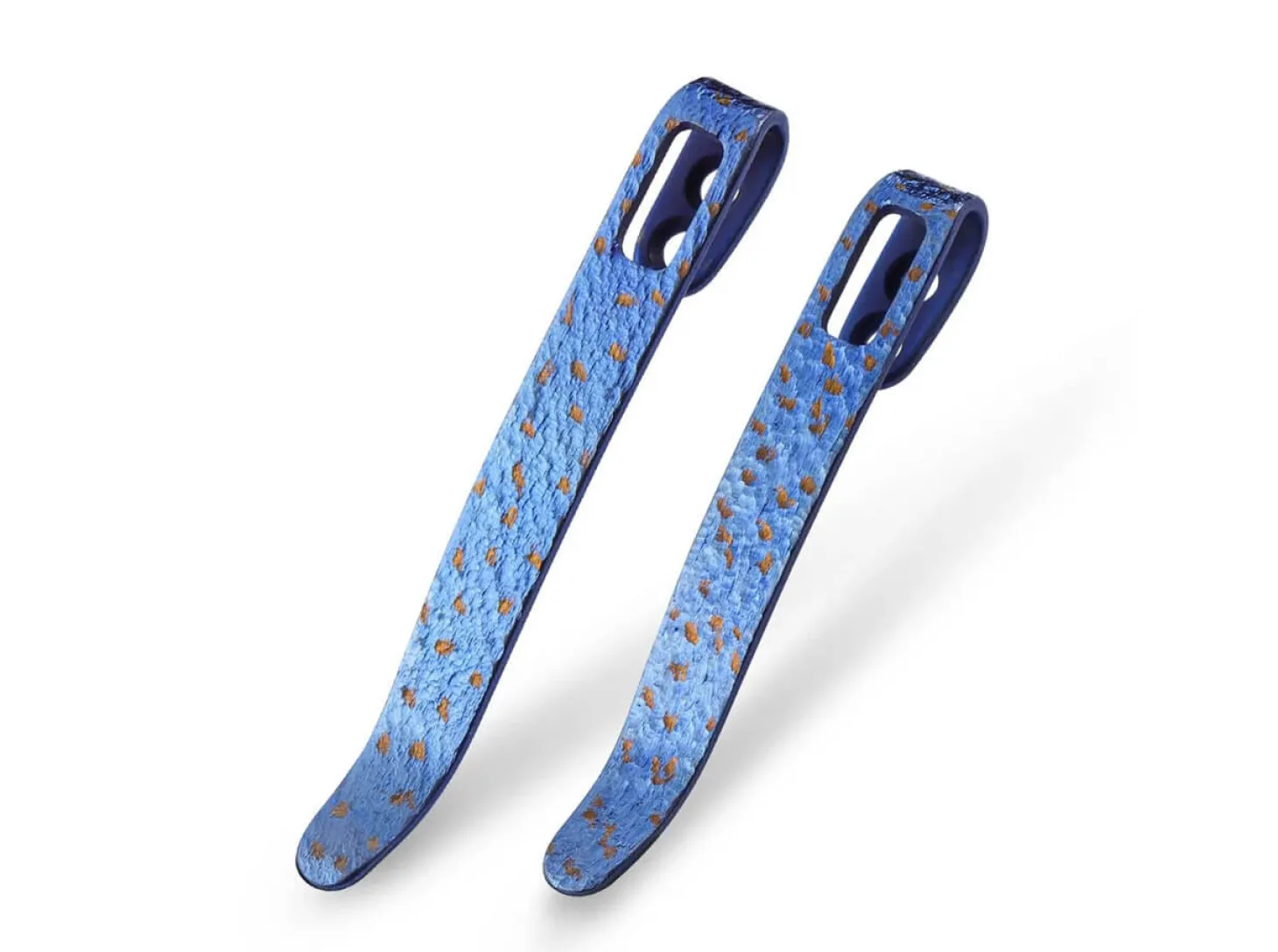 Two Flamed Titanium Clips T002B