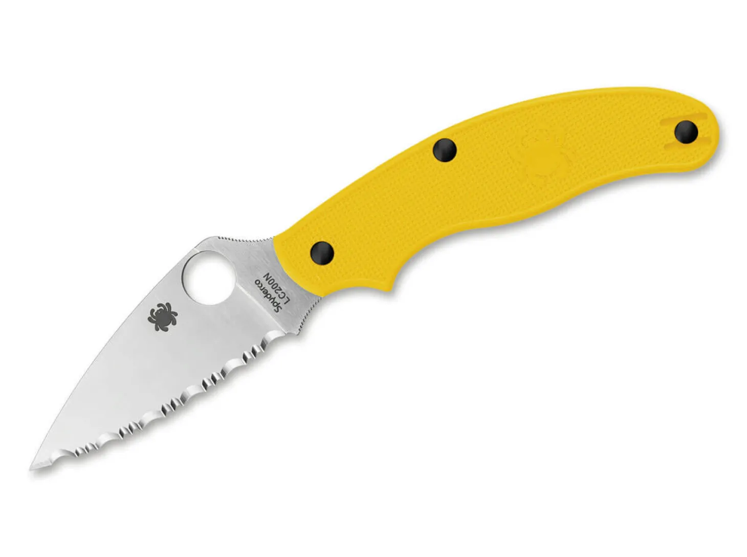 UK Penknife Salt Serrated Yellow