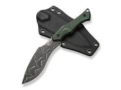 Vaquita II Micarta Green Damascus